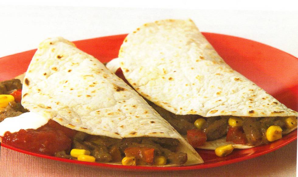 Tortillas met rundvlees foto